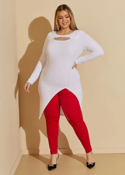 Ladies coutout ribbed top