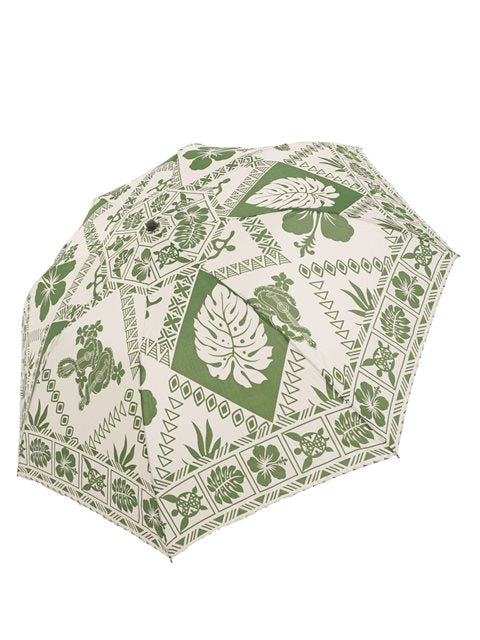 Big tapa green hawaiian design umbrella