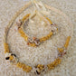Raffia necklace and bracelet set