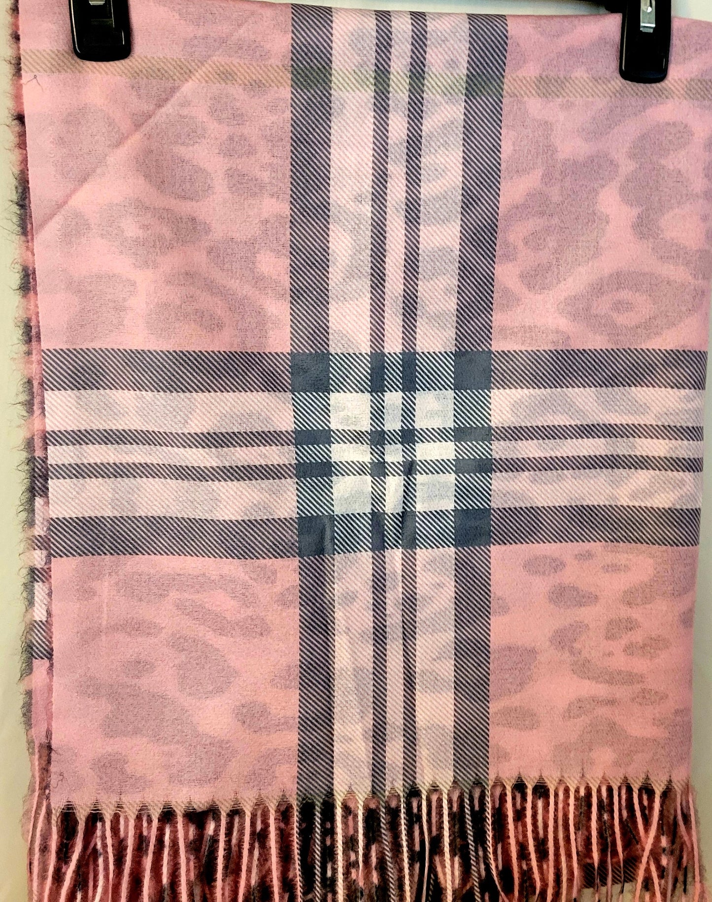 Pink animal print shawl