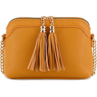 Mustard color fashion handbag