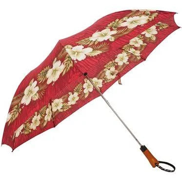 Hibiscus & leaf, red umbrella
