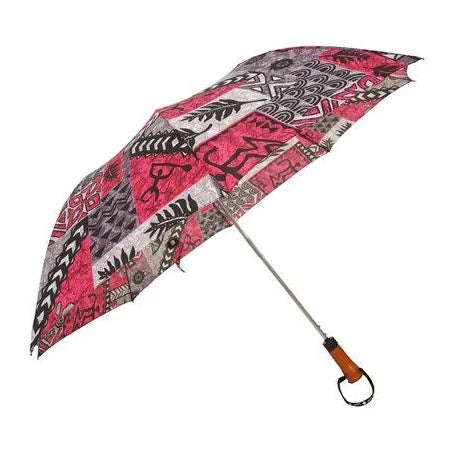Red tribal print hawaiian umbrella