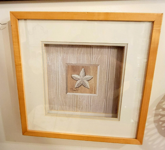 Starfish framed art, thrifted